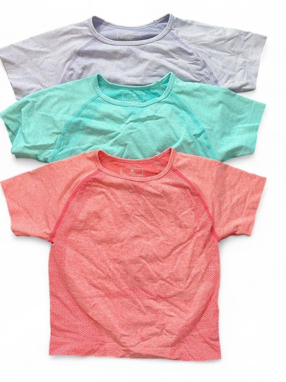 Workout Tops 3pc - Size Small - Pink, Purple, Blue